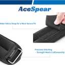 AceSpear Ankle Weights Sets for Men Women Kids 1lb 2lb 3lb 4lb 5lb Leg Weights Arm Wrist Weights Gym for Foot Exercise Training Workout Walking Jogging Yoga (Black)
