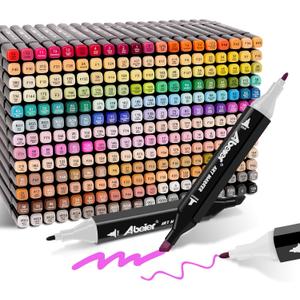 262 Colors Alcohol Markers Set, Dual Tips Blender Art Markers for Drawing, Permanent Sketch Markers for Kids adult coloring, Alcohol Based Markers, Adults Coloring and Artist Illustration
