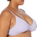 Amazon Essentials Womens Light-Support Classic Bikini Swimsuit Top (Medium, Lavender)