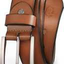 CHAOREN 1.5" Mens Belts Leather - Italian Full Grain Leather Belts - Ideal for Casul Jeans & Work Wear (Waist 43"-44", Tan)