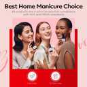 modelones Red Gel Nail Polish Glitter Red Gel Polish Soak Off UV LED Lamp Gel Polish Christams New Year Manicure Gift for Women Girl 15ML (A1-Shimmer Red)