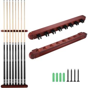 Pool Stick Holder - Wall Mounted with 6/8 Stick Capacity