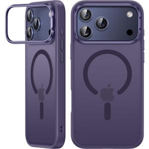 VOFATA for iPhone 17 Pro Case with Stash Camera Stand, Fit for MagSafe, 10FT Mil-Grade Protection with Camera Control Cover, Shockproof Translucent Magnetic iPhone 17 Pro Phone Case, Pruple
