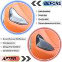 Headlight Cover Compatible with Tesla Model 3/Y 2017-2023 Accessories, Blackout Headlamp Guard Cover Bezels, Front Foglight Shell Shade, Smoked Front Headlights Protection Cover, ABS