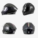 DOT Approved Modular Flip Up Motorcycle Helmet, Dual Visor Full Face Adult Line, Medium