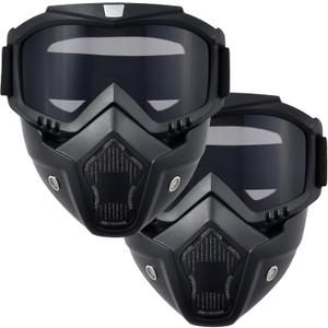 Paintball Mask Anti Fog,Airsoft Mask Full Face,Tactical Mask, Motorcycle Helmet Goggles with Removable Face Mask for Men Women (2grey)