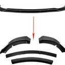 Front Lip Bumper Spoiler Wing Compatible with 2015 2016 2017 2018 2019 2020 2021 2022 Dodge Charger SRT,4Pcs Carbon Fiber Front Bumper Lip Spoiler
