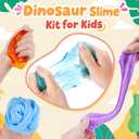 6 Pack Dinosaur Slime Kit for Kids, DIY Slimes Sets Colorful Sensory Toys Non-Sticky Stress Relief Party Favors Birthday Gifts for Boys Girls