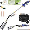 Propane Torch Weed Burner Kit,High Output 2,400,000 BTU with 12.5FT Hose,Heavy Duty Blow Torch Flamethrower with Long/Short Mode for Flame Weeding,Roofing,Ice Snow Melting,Road Marking,BBQ