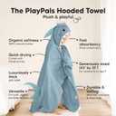 KeaBabies Organic Baby Towel with Hood for Girls, Boys - Soft, Absorbent, 100% Cotton Hooded Baby Towels for Newborns, Infants, Large Hooded Bath Towels for Babies, Kids, Toddler 1-3 (Skipper)