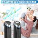 Qualirey 2 Pack UV-C Replacement Bulb, Compatible with GermGuardian LB5000, and AC5000 AC5250PT Air Purifiers, UV Light Bulb, 8W