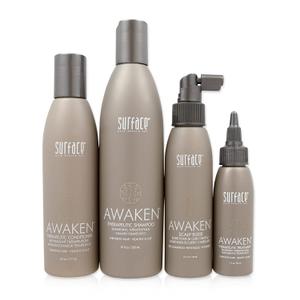 Surface Hair - Awaken Kit: Shampoo, Conditioner, Scalp Elixir and Therapeutic Treatment - for Thinning Hair, Hair Loss and Thickening (4 Piece Set)