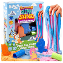 Horizon Group USA Bluey SLIMYGLOOP Slimy Sand Mold & Play Creations, 8-Piece Playset, 3 Scented Colors, Sensory Activity for Kids Ages 3, 4, 5, 6, 7, 8, Multi, Medium