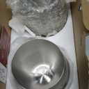 Gusto Nostro White Marble Chiller for Glass and Stainless Steel Tumbler Set of 2 - Freezable Glass Chiller Holder - Cool Set of Chillers and Stemless Metal Tumblers for Home Bar (Silver)