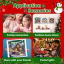 Aestalrcus 3 Pack Christmas Diamond Art Kits for Adults, Snowman House Diamond Painting Kits for Adults, 5D Gem Art and Crafts for Gift Home Wall Decor 14x14 Inch