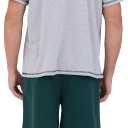 Keyocean Mens Pajama Set, Soft Cotton V-Neck Short-Sleeve T-Shirt & Shorts Summer PJ Set for Sleeping (Gray, XXL)