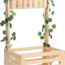 Wooden Baby Shower Crate Closet with Handle, Baby Storage Crate Hamper - Welcome Gift Basket for Newborn Boys & Girls, Pregnancy Gifts for New Parents (Wood Color, Large)