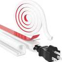 [Upgraded] 196 Inch Cord Hider Wall, Silicone Cable Hiders for TV on Wall, Cord Covers for Wires on Wall, 1 Wire Hider Raceway Cord Cover for Wall Mounted TV Management, W0.59'' H0.47'' White