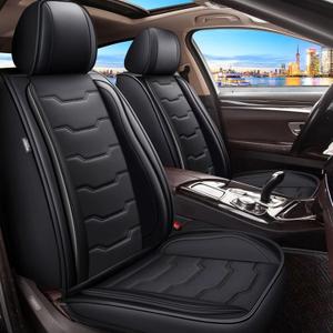 Seat Covers Fit for Hyundai Santa Fe 2007-2023 2024 2025: Full Set Leather Car Seat Covers Waterproof Automotive Seat Cushions Covers (2 Row 5 Seats, Black)