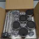 GIGALUMI Solar Lights Outdoor Waterproof, 12 Pack, Stainless Steel LED Solar Garden Lights for Patio, Lawn, Yard and Landscape, Cold White