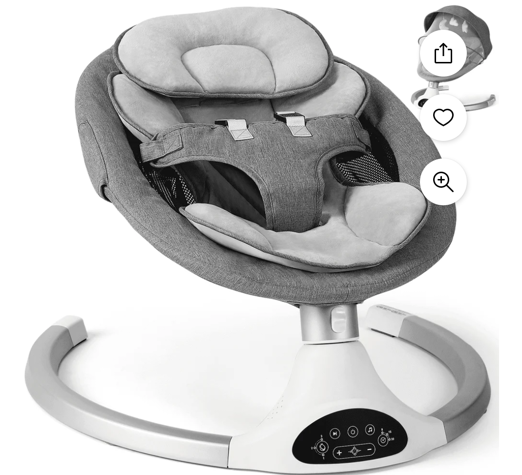 Baby Swing For Infants , Baby Auto Swing, Gray
