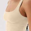 Women's Square Neck Tank Tops Sleeveless Ribbed Going Out Casual Basic Crop Top Shirts (XS)