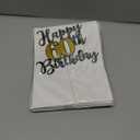 9 x 60th Birthday Cake Topper for Men & Women, Black and Gold Party Decorations, One Size