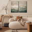 XLYFVLGF Beige and Green Abstract Canvas Wall Art Minimalist Wall Decor Pictures Wabi-sabi style prints Japanese style abstract painting artwork for Bedroom Living Room Decoration 16x24in