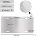 3 x Front License Plate Cover Car Decor Accessory Aluminum Metal Rust-Proof US Car Plate Novelty Vanity Tag Cover with 4 Holes for Men Women 6 * 12 in - Black Red American Flag