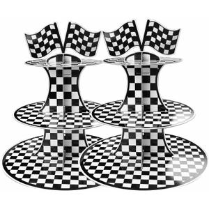 2 Pcs Race Car Party Favors 3-Tier Cupcake Holder, Two Fast Birthday Decorations Cupcake Stand for 24 Cupcakes, Kids Boys Black and White Checkered Flag Cars Theme Party Supplies 2 Pcs Race Car Party Favors 3-Tier Cupcake Holder, Two Fast Birthday Decorations Cupcake Stand for 24 Cupcakes, Kids Boys Black and White Checkered Flag Cars Theme Party Supplies