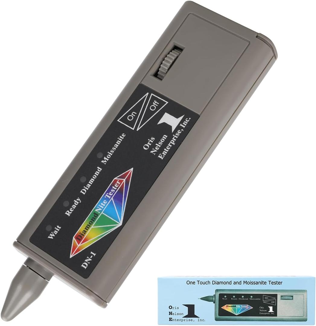 2-in-1 Diamond & Moissanite Tester Pen, Professional Real Diamonds Detector Moissanite Tester Pen,High Accuracy Diamond Tester Pen Jeweler Tool Gem Tester for Diamond Moissanite