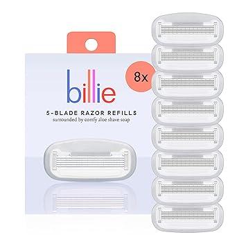 Billie Womens Razor Refill Blades 5-Blade Cartridges - 8 count : Beauty & Personal Care