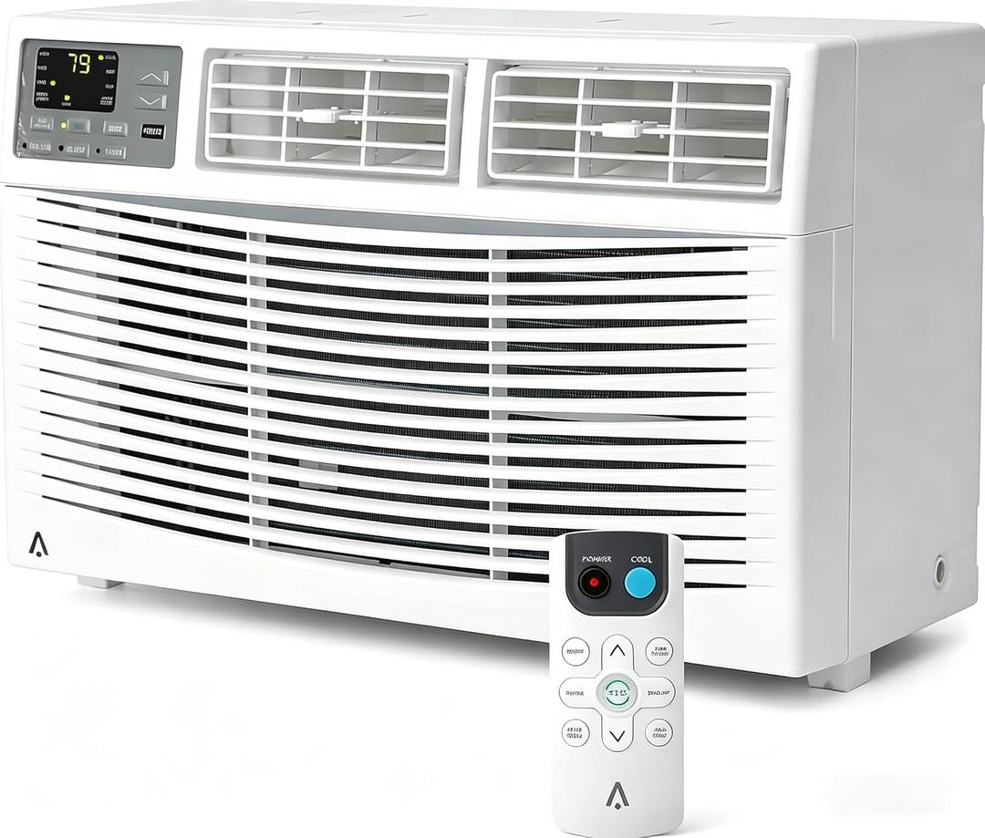 8000 BTU Window Air Conditioner, Window AC Unit 115V Cools Up to 350 Sq.Ft, Energy Saving with Remote & App Control & Timer, Perfect for Small Bedroom or Living Room, Easy Install Kit