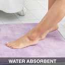 Genteele Memory Foam Bath Mat Non Slip Absorbent Super Cozy Velvet Bathroom Rug Carpet (17 inches X 24 inches, Lavender)