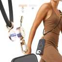 Xyndrix Phone Lanyard Crossbody【Upgraded Quick-Release Magnetic Buckle】3 Phone Tabs,360 ° rotatable,Adjustable Phone Strap for All Phones,Neck lanyard Anti fall,Travel Essentials