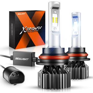 SEALIGHT 9007 Light Bulb or Fog light, 30,000LM Super Bright HB5 Fog light, 6000k White 9007 Light, 1:1 Mini Size Quick Install Plug and Play, Pack of 2