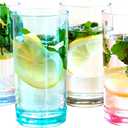 Youngever 8 Pack 16 Ounce Plastic Water Tumbler, Plastic Glasses, Reusable Plastic Cups, Unbreakable Glasses, Reusable | NO BPA | Top-rack Dishwasher Safe (16 Ounce 4 Colors)