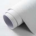 Grasscloth Textured Wallpaper White Gray Linen Thick 24" X 394" Fabric Contact Paper Grassweave Removable Modern Self Adhesive Wallpaper for Walls Cabinets Bedroom Liners Fireplace