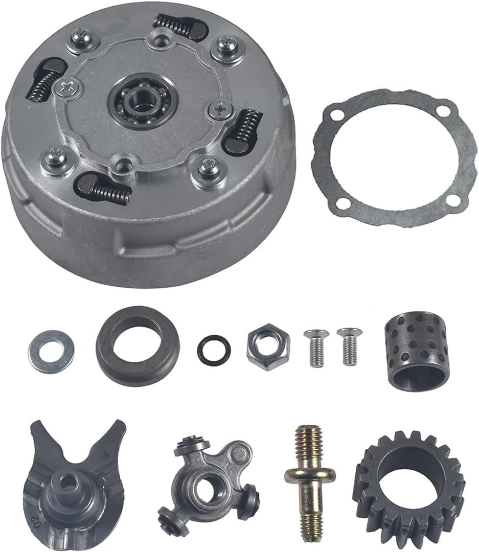 17T Semi Auto Clutch Assembly for 50cc 70cc 90cc 110cc 125cc 135cc ATV, Dirt Bike, Go Kart – Fits TaoTao, Kazuma, SUNL, Roketa – High Torque, Heat Resistant
