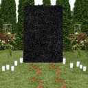Black Flower Backdrop Artificial Flower Wall Mat 7x4.6ft 3D Silk Hydrangea Floral Wall Panels Decor for Halloween Birthday Wedding Party Event Celebrations Background