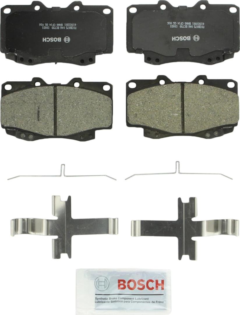 BOSCH BC799 QuietCast Premium Ceramic Disc Brake Pad Set - Compatible with Select Toyota Tacoma; FRONT