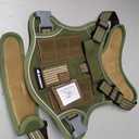 BUMBIN Tactical Dog Harness for Large Dogs, No Pull, Reflective, Green, L(Neck:19-25", Chest:21-35")