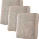 H.VERSAILTEX Super Stretch Individual Seat Cushion/Couch Slipcover Sets Thick Jacquard Textured Twill Fabric (3 Piece Sofa Covers, Sand)