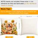 2 x RABUSOFA Fall Dog Pillow Covers 18x18 Inch,Autumn Sunflower Decor Thanksgiving Outdoor Cushion Case Farmhouse Decoration for Home Couch Orange(Orange, 18" x 18") (Yellow)
