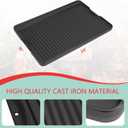 24" X 16" Reversible Cast Iron Griddle for Camp Chef, Flat Top Plate for Gas/Stove/Charcoal/Propane Grill, Universal 4 Burner Stove Top Griddle for Outdoor Cooking & Camping Accessories
