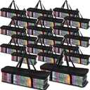 Woanger 20 Pieces Cd Storage Bags Transparent PVC DVD Storage Cases 1000 Cd Total Water Resistant DVD Holder with Handles and Zipper Clear Media Organizer for Albums Video Games