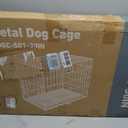 DUMOS Dog Crate, 30 Inch Medium Single Door Dog Cage with Plastic Leak-Proof Pan Tray, Folding Metal Wire Pet Kennel for Indoor, Outdoor, Travel