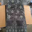 Lahome Black Kitchen Runner 2.5x8, Machine Washable Runners for Hallways, Vintage Floral Carpet Runners for Bedroom Laundry Room High Traffic (2'6"x8', Black/Green)