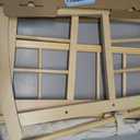 Woodtoe 2-in-1 Wooden Baby Doll Crib with Storage Basket, Fits to 20" Dolls, 21.3"L x 13.4"W x 17.8"H