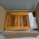 16" Compact Teak Shower Bench with Shelf & Handle, Solid Premium Teak Shower Stool, Durable Waterproof Seat for Inside Shower, Teak Wood Bench for Bathroom, Indoor & Outdoor Use